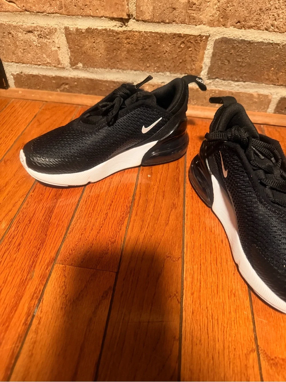 Nike Kids Black and White Air Max 270 Style Sneakers